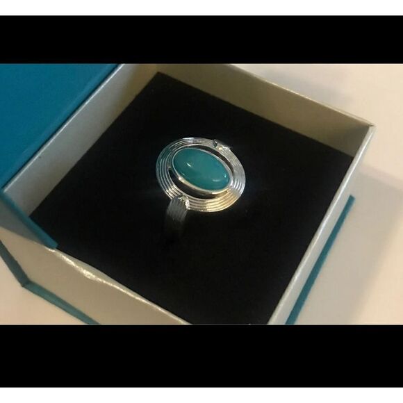 New~Oval Turquoise Ring Sz 9 by Jewelry Designer Samantha Wills - Picture 2 of 4